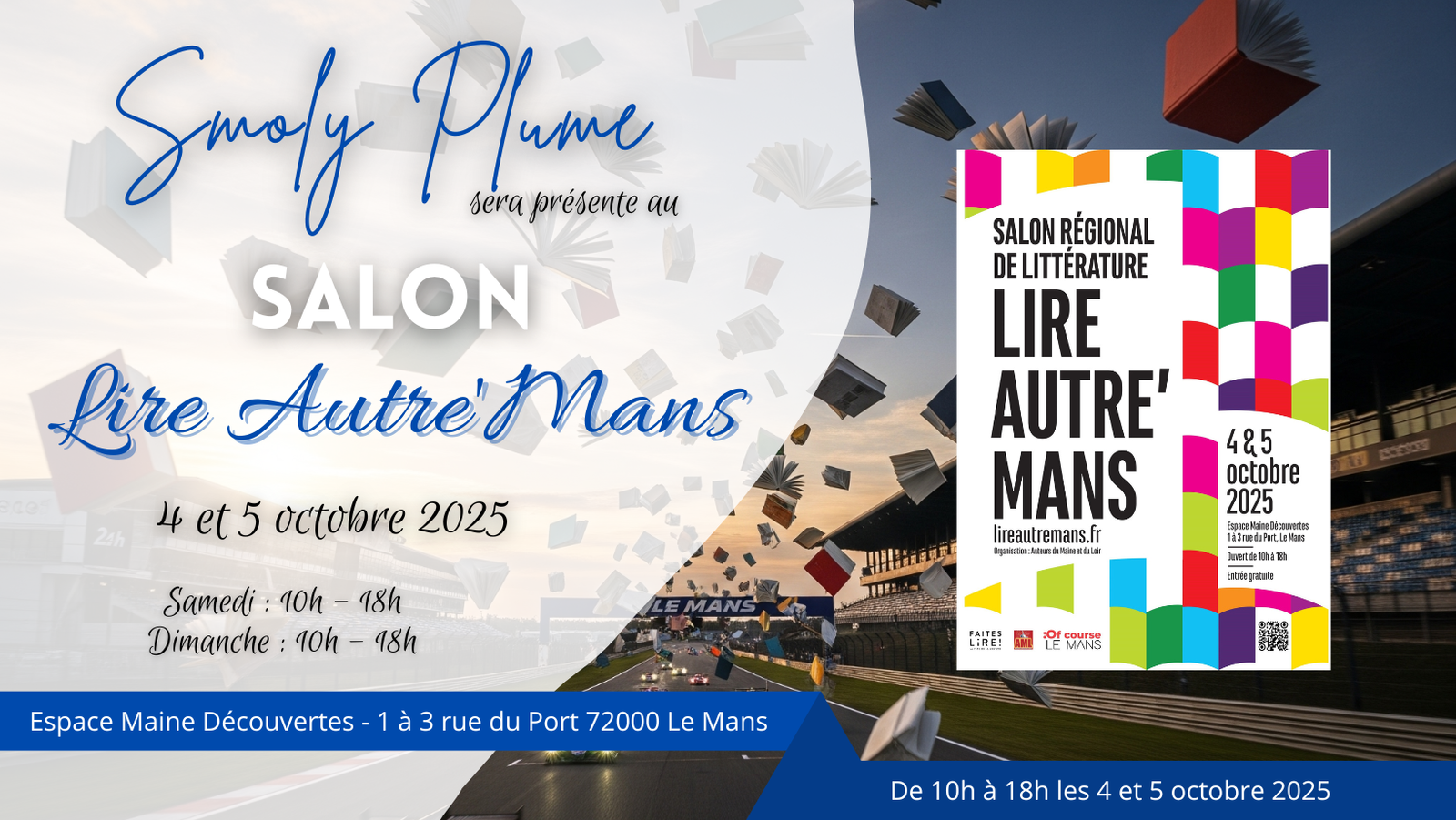 Affiche Salon Lire Autre'Mans 04 et 05/10/2025